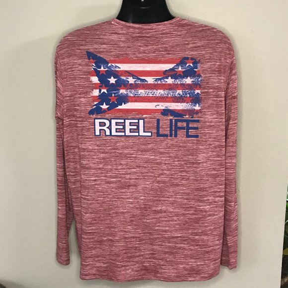 NWT Reel Life Men’s long sleeve UV tee Size Large - Picture 2 of 6